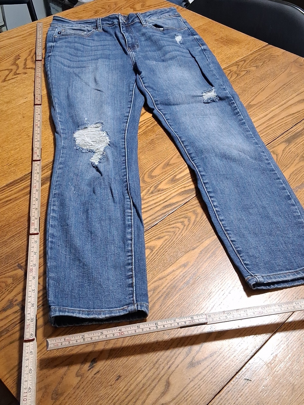 JUDY BLUE Jeans Womens 29 Pants  Denim Preowned Distressed Used Ripped Skinny ??